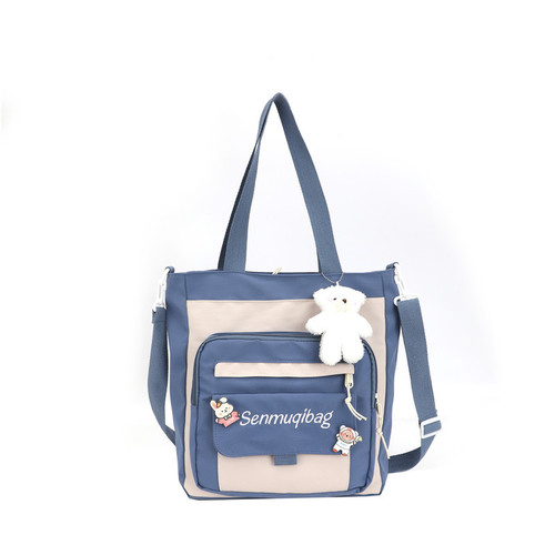 Large Capacity Handbag School Bag for Primary and High School Students, Unisex Shoulder Bag, Japanese Cute Girl Crossbody Bag