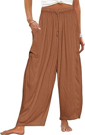 Women's Daily Simple Style Solid Color Full Length Casual Pants Wide Leg Pants display picture 10