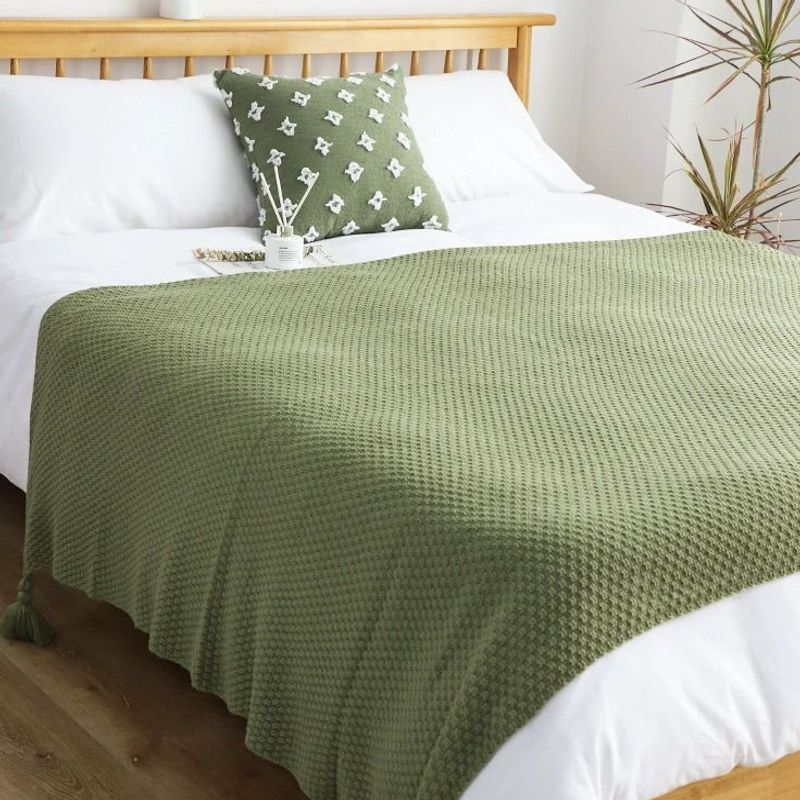 Vintage Tassel Bed Runner, Luxury Bed Runner, Living Room Sofa Blanket, Throw Blanket, Office Nap Blanket, Blanket with Free Shipping