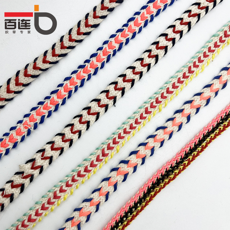 Chanel style gold silk ribbon rope jump point arrow decoration factory wholesale children's clothing DIY lace clothing accessories