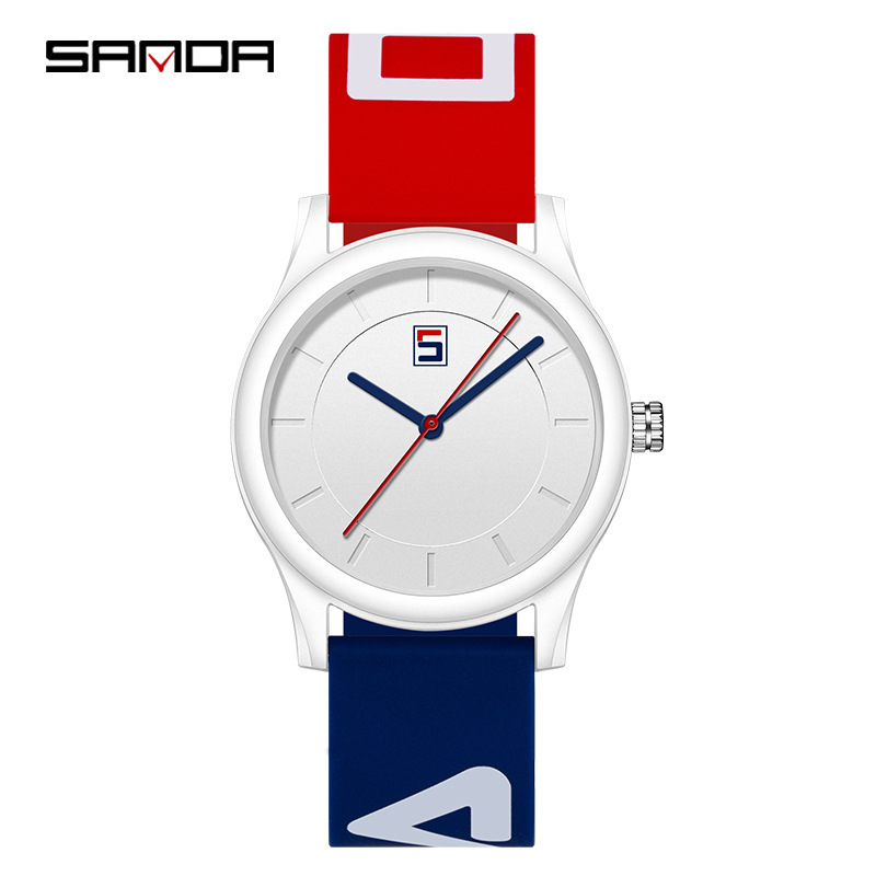 SANDA 3205 cinta movimiento de cuarzo simple desmontaje color matching banda ocio deportes al aire libre reloj estudiante