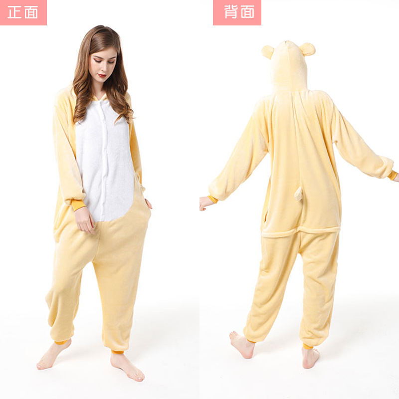 Otoño y invierno serie de animales de flanela de dibujos animados mono Goku polvo cerdo padres e hijos pareja ropa de casa interacción padre-hijo