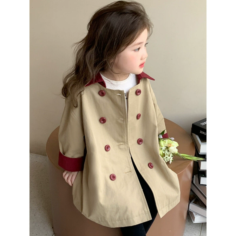 Tide, autumn children's long jacket girl's, Korean style, western style