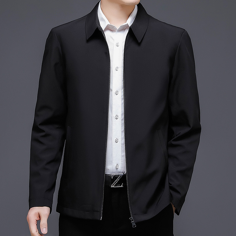 2025年春秋行政夹克男士商务西服外套百搭春秋季爸爸翻领上衣西装|undefined