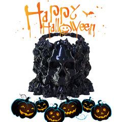 越境アマゾン独立サイト ハロウィン スカル キャンディーバスケット ホラー装飾品 収納 多目的ツール カラフル