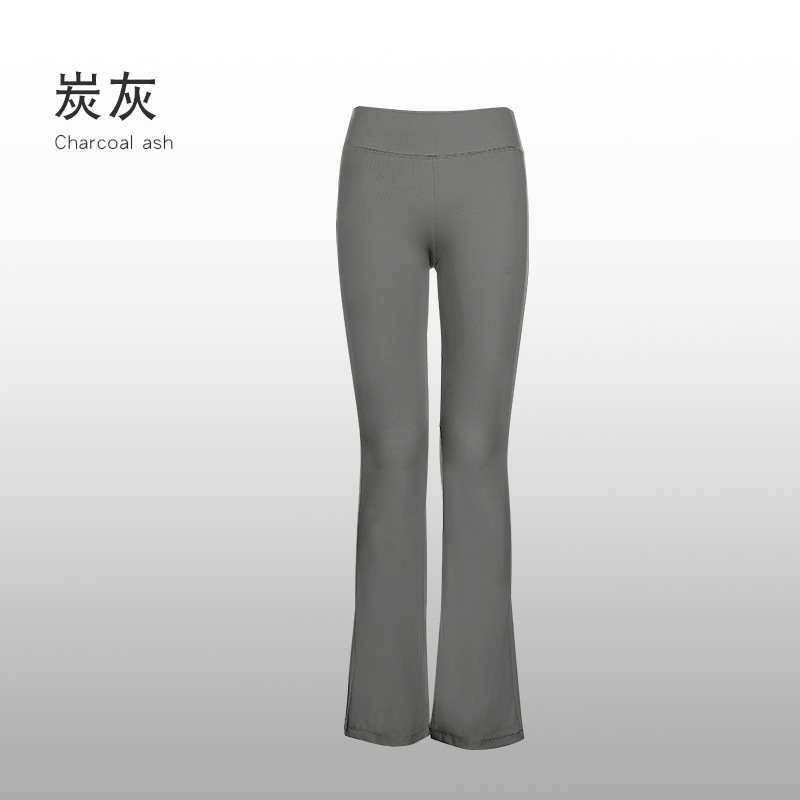 Ropa de yoga para adultos, traje deportivo, deportes delgados para mujeres, ropa de baile al aire libre, top, pantalones acampanados elásticos altos