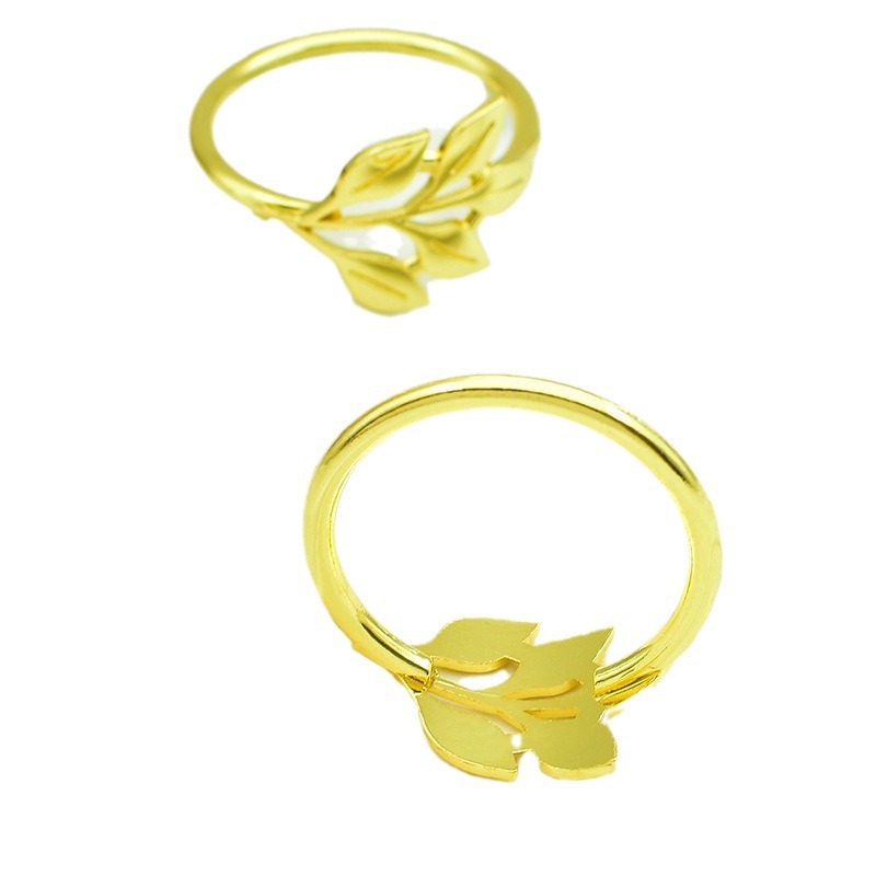 Venta directa de alta gama occidental restaurante Hotel servilleta anillo aleación hoja de arce hoja de oro plata servilleta hebilla servilleta anillo