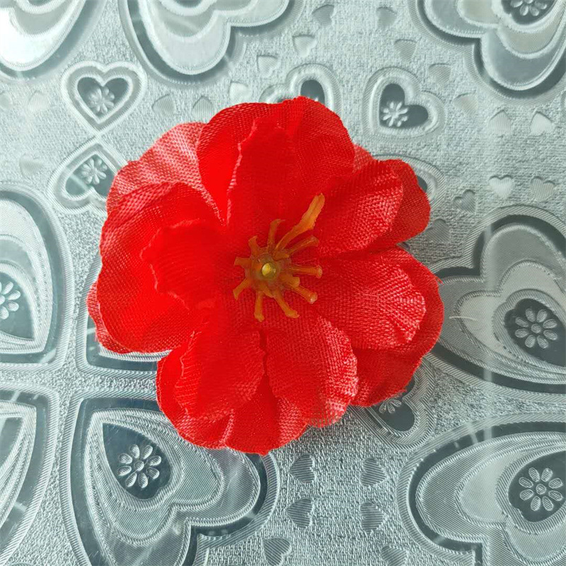 클래식 5cm 피치 플라워 레드 [1 꽃]