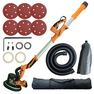 110V Wall Sander Sandpaper Putty Polishing Wall Sanding Tool Long Rod Electric Wall Grinding Sanding Folding