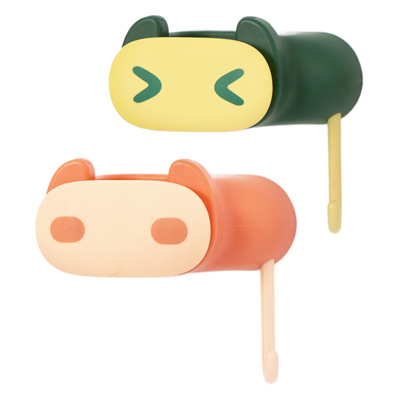 Dibujos animados lindo fregona rack nariz de cerdo fregona clip fregona artefacto fuerte punch-free fregona gancho de dibujos animados