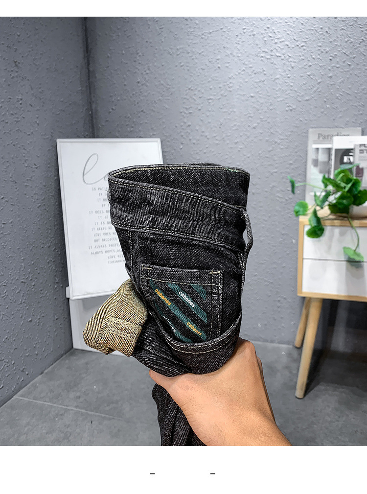 Jeans heren lente en herfst slim fit merkkwaliteit live-uitzending casual broek trend_voghion.com