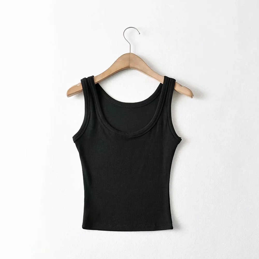 sleeveless spring and summer new big round neck suspender top NSHS52082