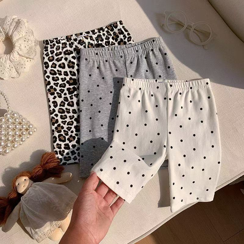 Girls' Leggings 2026 Summer New Style Children's Thin Outer Shorts Elastic Cycling Pants Girls' Yoga Pants