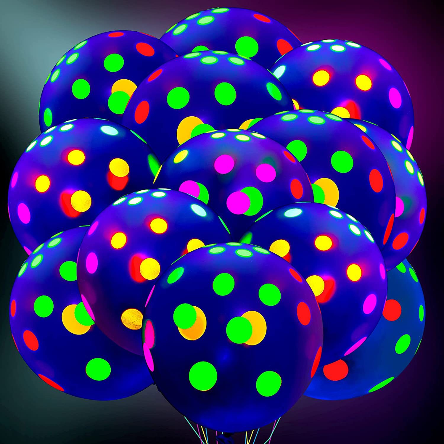 Retro Exagerado Estrella Lunares Caucho Fiesta Globos display picture 1