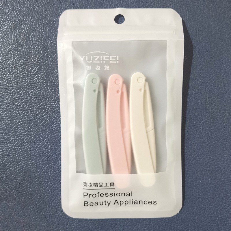 Mini cuchillo de cejas para mujeres herramientas de maquillaje para principiantes anti-racazos plegables cuchillo de cejas macro conjunto de cuchillas