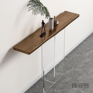 Factory Direct Supply Light Luxury Acrylic Entrance Table Wall-leaning Chinese Style Solid Wood Art Modern Simple Home Cabinet