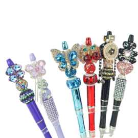 DIY Beadable Pens 跨境专供华丽TK热卖重工合金DIY串珠笔笔杆