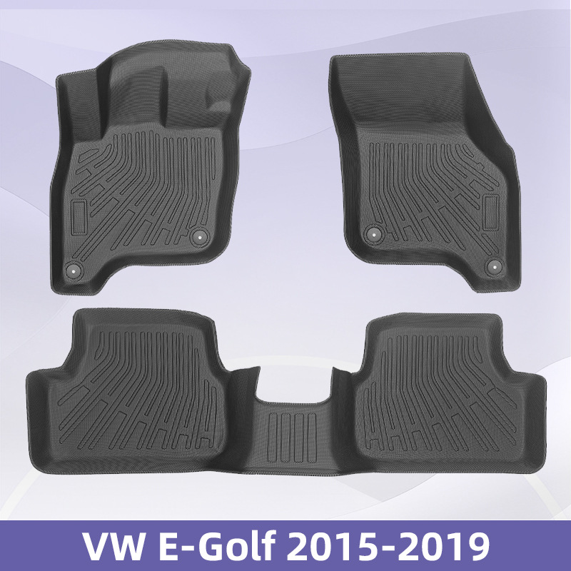 Aplicable a VW E-Golf 2015 - 2019 TPE Foot Cojín 3D para todo el tiempo Cojín del respaldo