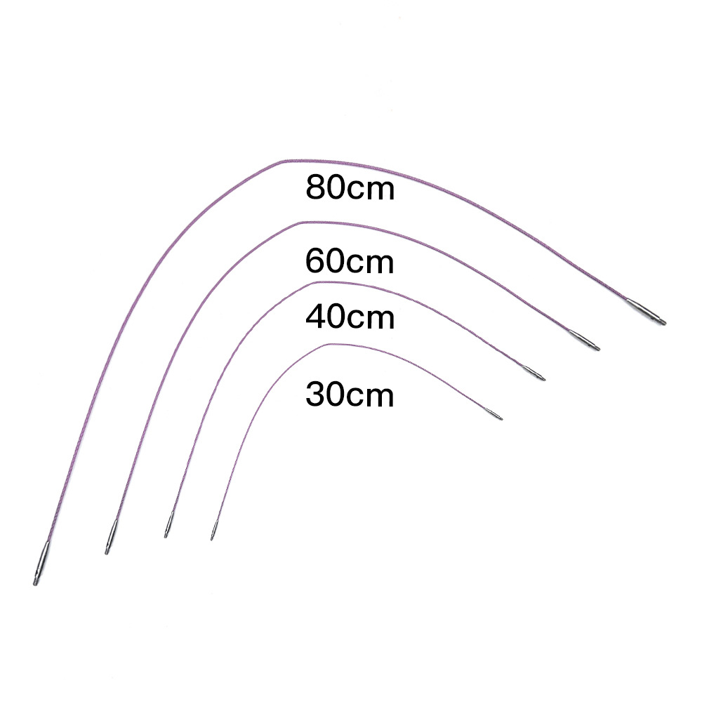 Aguja de suéter desmontable aguja de trenzado aguja de anillo alargada multifuncional set color blanco aguja bicolor 8CM un conjunto de 12 pagos