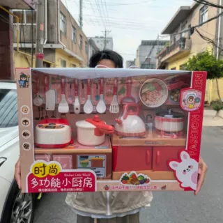 7676-3大号套装萌趣厨房玩具女孩子煮饭体验烹饪乐趣礼盒机构批发