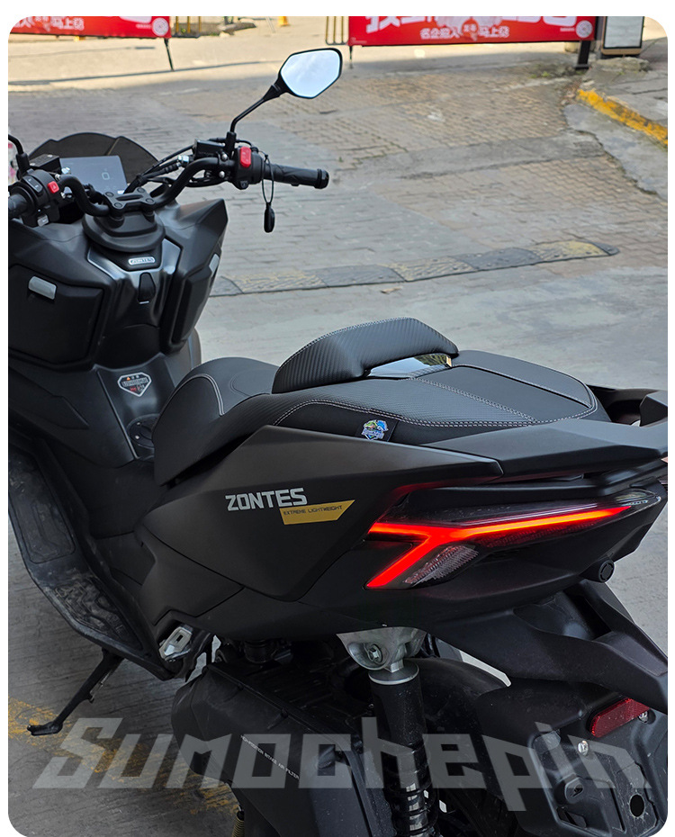 Suitable for Zontes 150X Motorcycle Leather Seat Cushion Assembly to Lower Seat Height, Seat Latex Lumbar Support Modification Parts