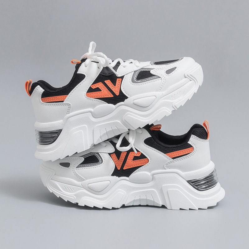 Primavera nueva doble red zapatos deportivos de mujer zapatos de carrera casuales de suela gruesa universal zapatos de malla transpirable al por mayor