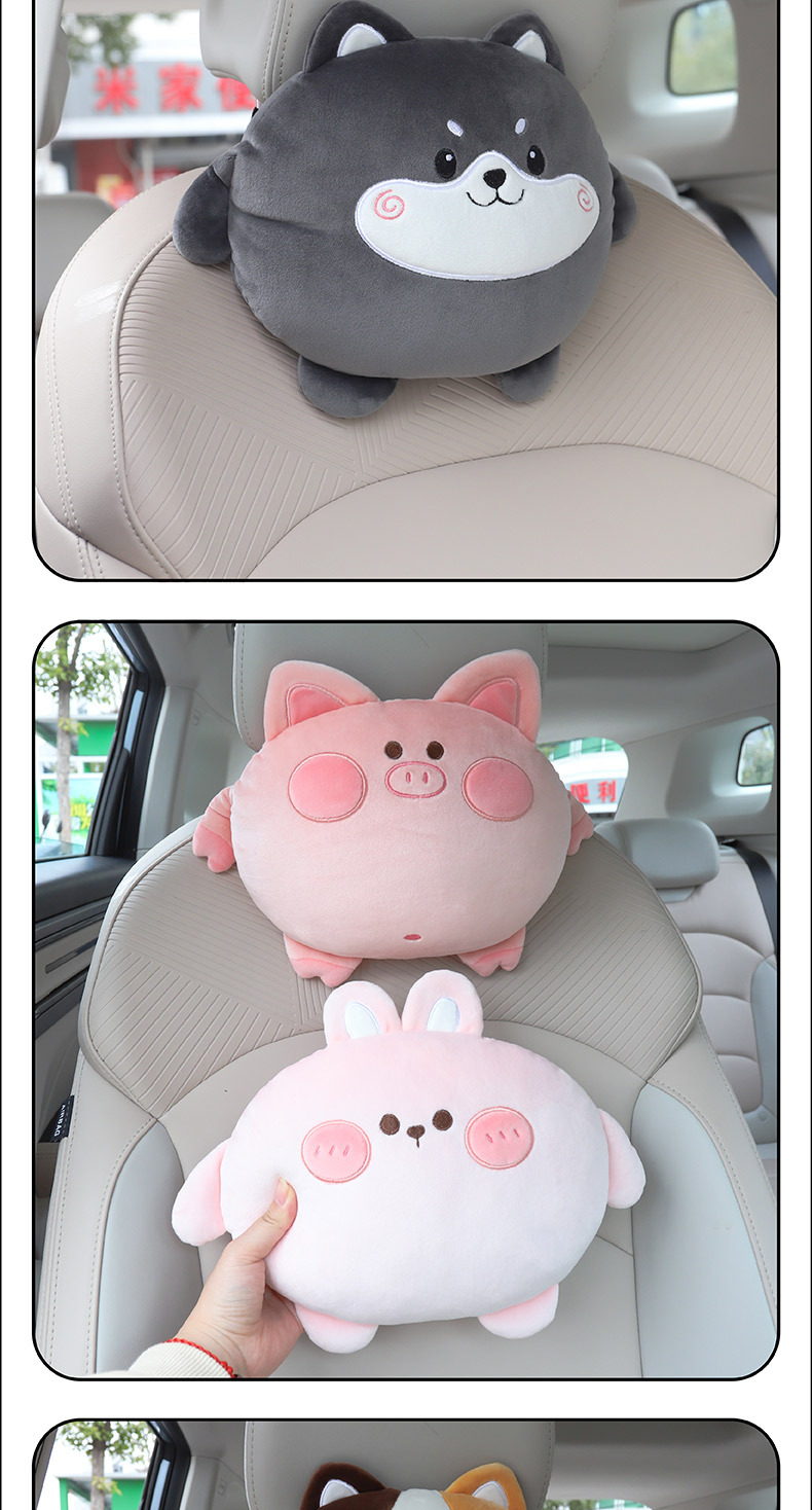 Car Headrest, Neck Pillow, Pair of Female Driver Pillows, Cartoon Cute Car Cushions, Kidsren's Seats, Car Cushions