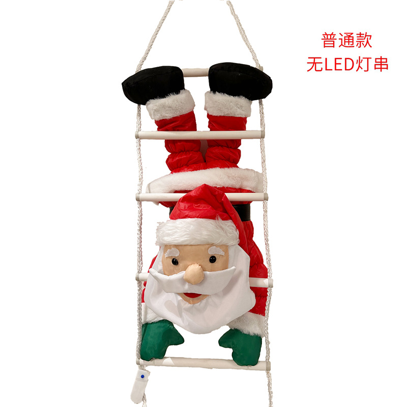 LED Cadena de luz abajo Santa Claus escalera colgante muñeca transfronteriza decoraciones navideñas adornos de Santa Claus