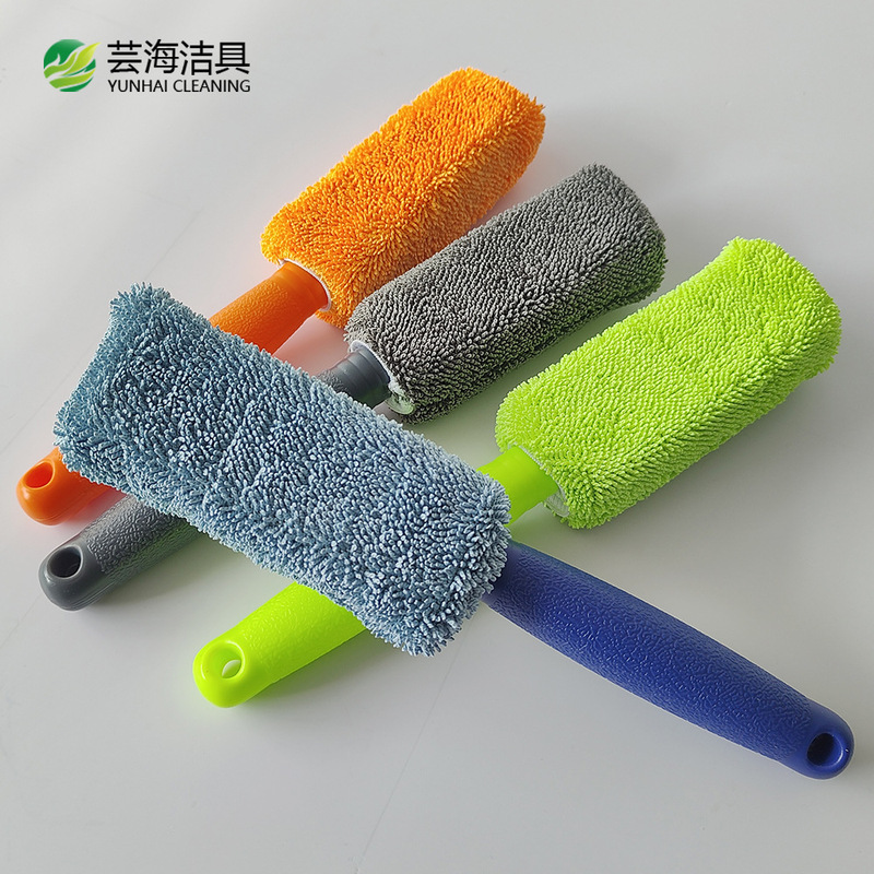 Car wash tire brush microfiber car wheel hub brush car wash twist small braid rag car cleaning supplies