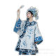 New Quanzhou Xunpu Women's Hairpin Hanfu Blue and White Porcelain Retro Qing Han Women's Gamed Suit Travel Photo Clothing