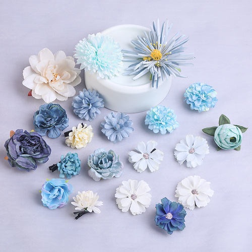 Hanfu silk flowers headdress flower hairpin suits ancientry Han Tang Empress princess hairpin headdress flower hair accessories children costume deserve to act the role of women