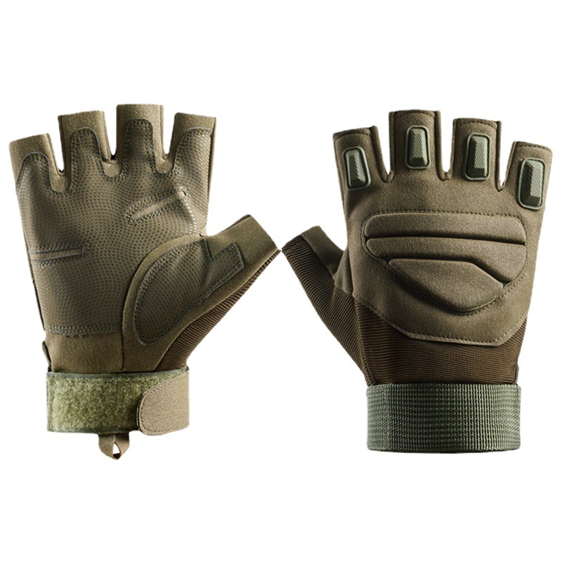 Guantes tácticos al aire libre equitación hombres y mujeres deportes fitness entrenamiento antideslizante transpirable resistente al desgaste rendimiento medio dedo guantes
