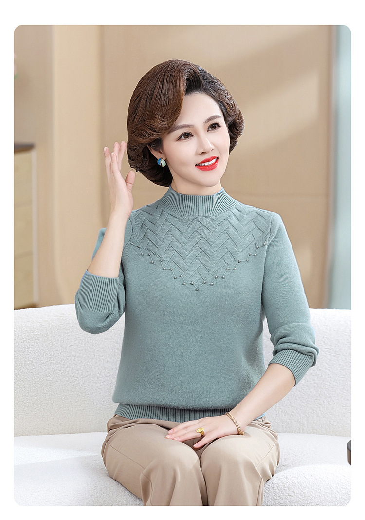 E5871 810K ÁO LEN NỮ TAIRYA ÁO LEN MÙA XUÂN THU ĐÔNG TRUNG NIÊN DÀY ẤM THỜI TRANG NỮ G03 SẢN PHẨM MỚI