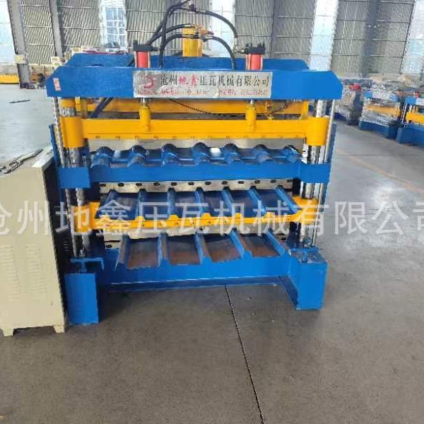 三层压瓦机设备 彩钢建筑行业 冷弯机 外墙装饰 滚压成型 地鑫