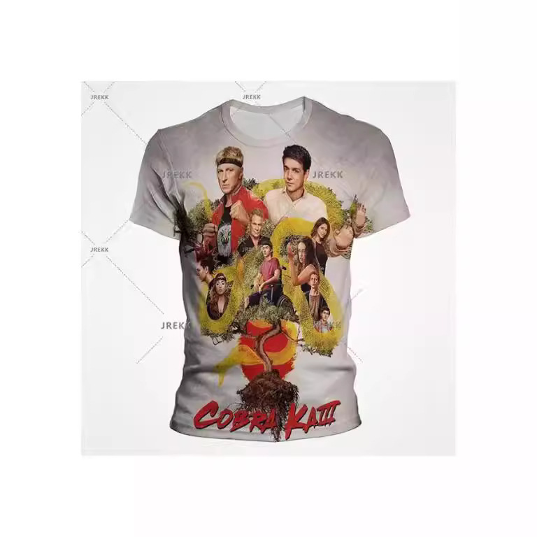 Summer New FashiOn Men WOmen ShOrT Sleeve T-shirT 3D PrinTeD O-neck CObra Kai Casual STreeTwear