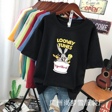 夏季1688库存服装 韩版短袖t恤女装清仓2025地摊货阿里 巴巴批发