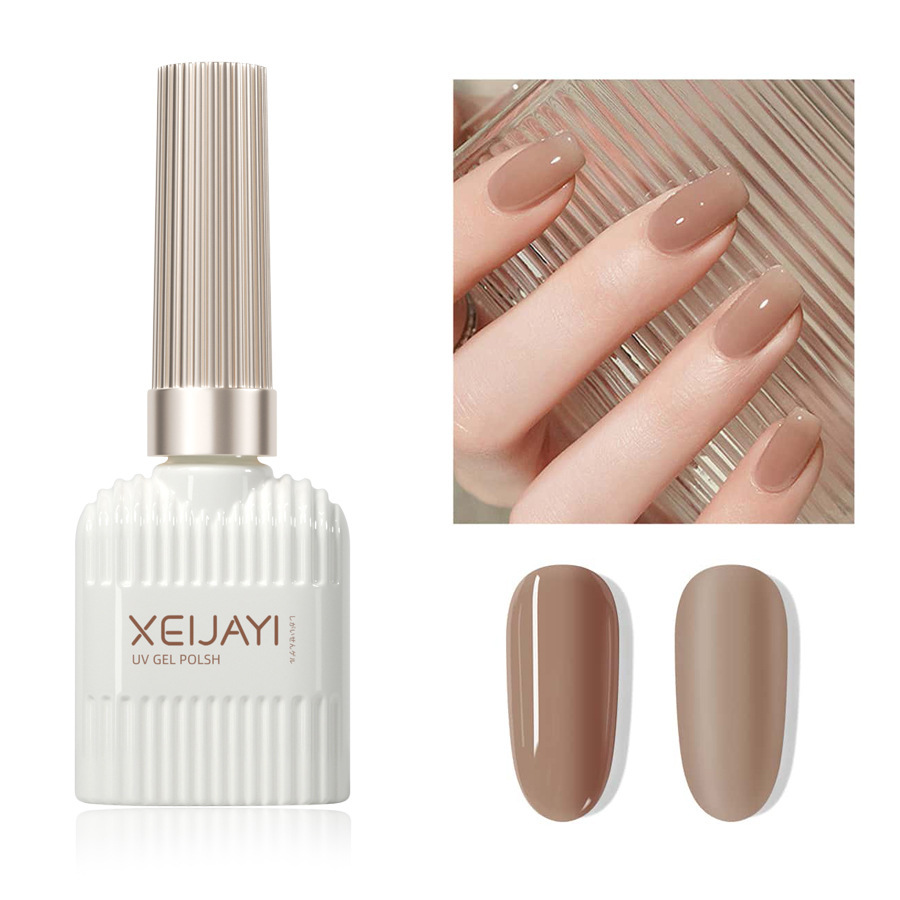 Hada uñas belleza desnuda marrón uñas color pegamento otoño e invierno blanco popular uñas belleza tienda esmalte de uñas pegamento transfronterizo fábrica al por mayor