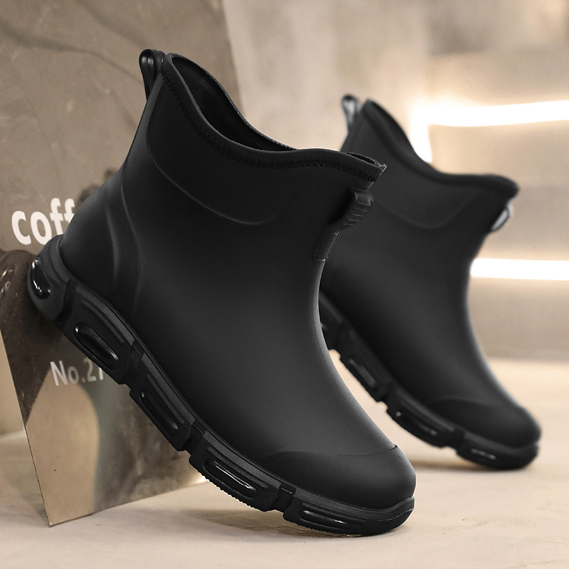 Botas de Lluvia Cortas para Hombre Plástico Impermeable Antideslizante para Exteriores image 6