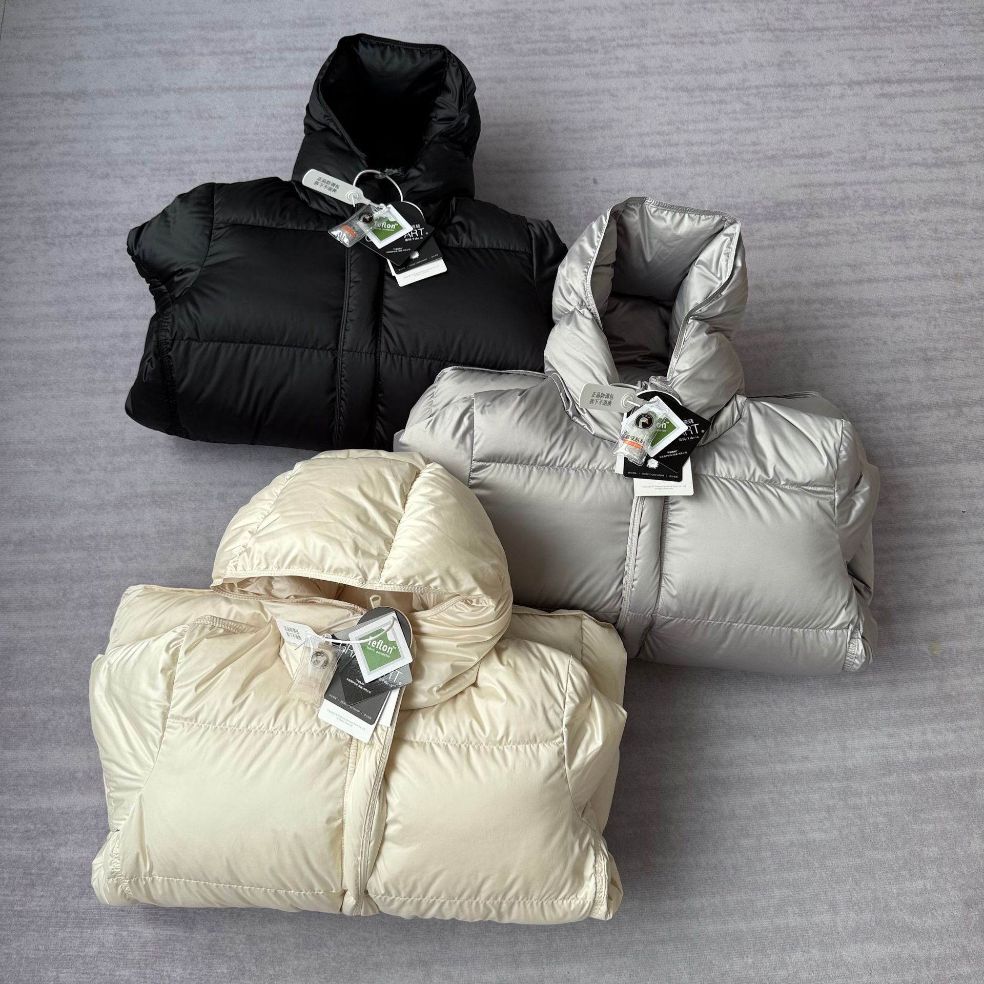 90 Samsung White Goose down Dupont Three-Proof! Toray Light Fabric Soft Thickeneded Warm Hooded Goose down Jacket for Women Winter