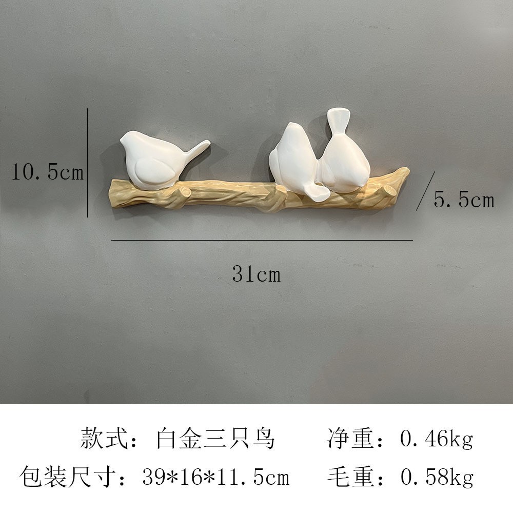 Cruz-frontera nórdico pájaro gancho de la pared punzón-libre montaje ropa de la habitación gancho de la puerta de la pared