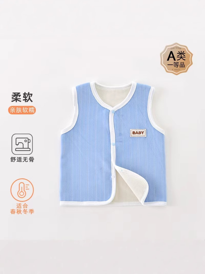 Otoño y invierno nuevo chaleco de terciopelo de gato caliente chaleco de terciopelo para niños y niñas, bebés de doble capa de terciopelo cardigan interior y exterior