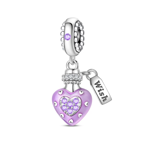 PAC1746-Purple wishing bottle pendant