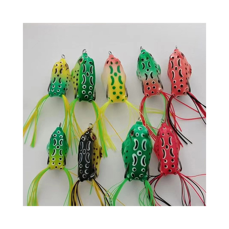 Soft Frogs Fishing Lures Soft Plastic Baits Fresh Water Bass Swimbait Tackle Gear