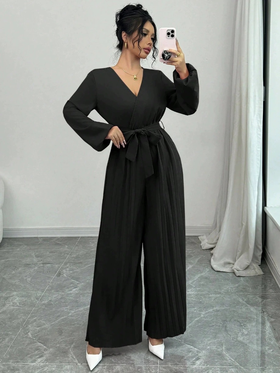 Temperamento casual cintura bohemia cruzada V-cuello cierre pantalones de vestir europeas y estadounidenses transfronterizos importación y exportación de ropa de mujer