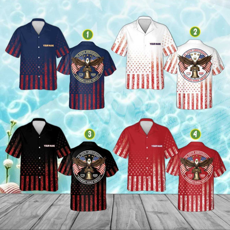 250Th Anniversary Personalized Short Sleeve Shirt Patriotic Eagle Flag Sweatshirts, 1776-2026 Independence Day 250Th Anniversary Personalized Short Sleeve Shirt Patriotic Eagle Flag Sweatshirts, 1776-2026 Independence Day