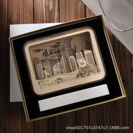 光影木雕灯3d立体图片制作小夜灯礼品场景伴手礼木艺桃木木质实木