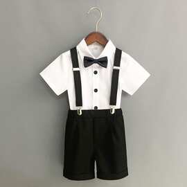 儿童礼服套装西服花童背带裤幼儿园毕业合唱表演服朗诵钢琴演出服