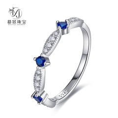 慕景新款 2023新款S925銀彩鑽蝴蝶結戒指時尚簡約百搭款小鑽指環