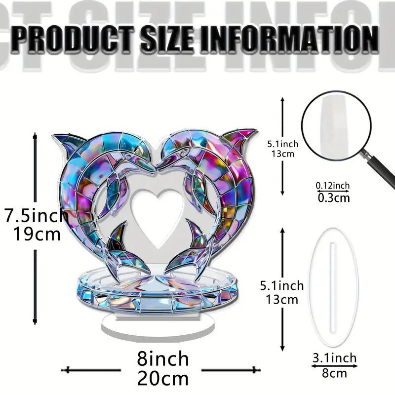 Decoración de escritorio acrílico transfronteriza decoración de escritorio para la familia perfecta para vacaciones de oficina y cumpleaños image 28