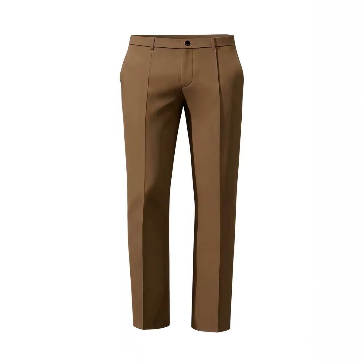 Men's Solid Color Dress Pants Style Business Casual Straight Leg Commuter Pants For Spring Autumn_voghion.com